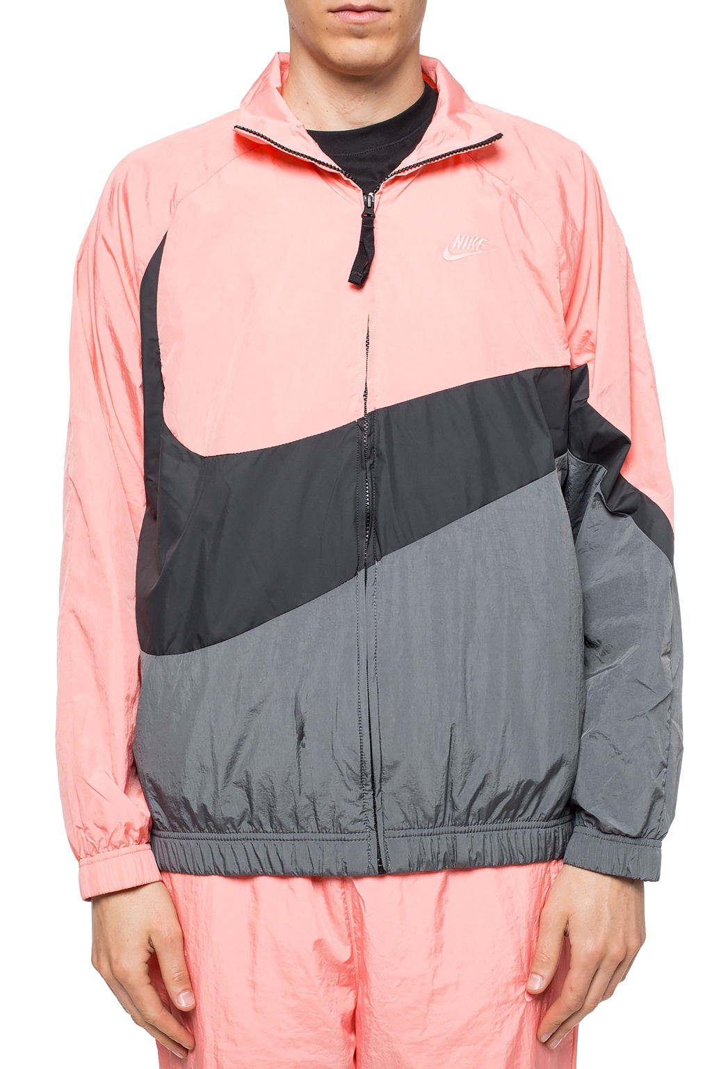 black and pink nike jacket